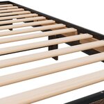 vidaXL Cadre de lit chêne marron 75x190 cm bois d'ingénierie et métal