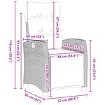 vidaXL Ensemble de jardin 7 pièces en rattan PE noir