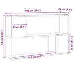 vidaXL Centre de divertissement Noir 100 x 24 x 63 cm