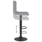 vidaXL Tabourets de bar lot de 2 gris clair tissu