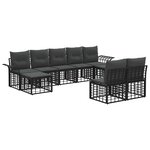 vidaXL Ensemble de canapés d'extérieur 9 Pièces Noir et Gris foncé