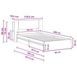 vidaXL Cadre de lit avec rangement Chêne Sonoma 90 x 200 cm