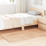 vidaXL Tapis Shaggy à poils longs NAVARRA beige 80x150 cm polyester