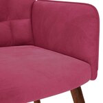 vidaXL Chaise de relaxation Rouge bordeaux Velours