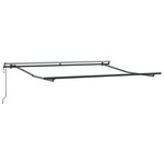 vidaXL Auvent Rétractable Vert et blanc 350 x 250 cm tissu