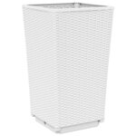 vidaXL Jardinières 4 Pièces blanc 32 5x32 5x57 cm polypropylène