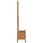 vidaXL Jardinière avec treillis et roues marron bois massif de sapin