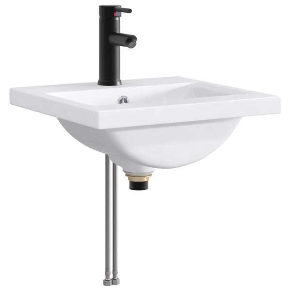 vidaXL Lavabo de salle de bains Noir Mat 42 x 40 x 16 5 cm métal