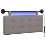 vidaXL Tête de lit suspendue Taupe Tissu