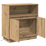 vidaXL Buffet avec LED Chêne Artisan 71x34 5x75 cm Bois d'ingénierie