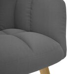 vidaXL Chaise de relaxation avec repose-pied Gris foncé Tissu