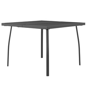 vidaXL Table de jardin anthracite 100x100x72 cm Treillis d'acier