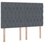 vidaXL Lit avec rangement et LED Gris foncé 140 x 190 cm Velours