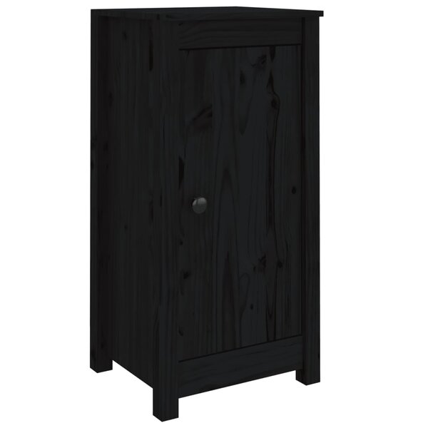 vidaXL Buffets 2 Pièces noir 39x35x80 cm bois massif de pin