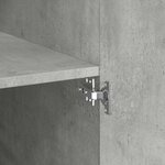 vidaXL Armoire de rangement gris béton 70x42 5x225cm bois d'ingénierie