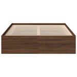 vidaXL Cadre de lit chêne marron 150x200 cm très grand