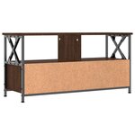 vidaXL Meuble TV chêne marron 90x33x45 cm bois d'ingénierie et fer