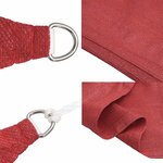 vidaXL Voile d'ombrage 160 g/m² Rouge 3/4x3 m PEHD