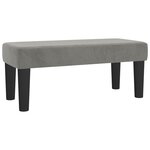 vidaXL Sommier à lattes de lit et matelas Gris clair 100x200cm Velours