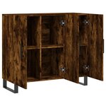vidaXL Buffet chêne fumé 90x34x80 cm bois d'ingénierie