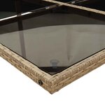vidaXL Ensemble à manger de jardin coussins 13 Pièces mélange beige rotin