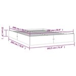 vidaXL Cadre de lit bois massif 180x200 cm super king