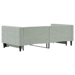 vidaXL Lit de jour avec lit gigogne gris clair 90x190 cm velours