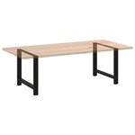 vidaXL Pieds de table à manger Noir 2 pièces 90 x (72-73) cm Acier