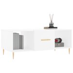 vidaXL Table basse blanc 102x50x40 cm bois d'ingénierie