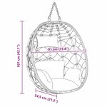 vidaXL Chaise suspendue Blanc crème 91 5 x 60 x 110 cm polyrotin