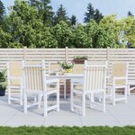vidaXL Coussins de chaise de jardin à dossier bas lot de 6 beige