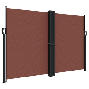 vidaXL Auvent latéral rétractable marron 160x1000 cm