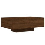 vidaXL Table basse avec lumières LED chêne marron 85x55x31 cm