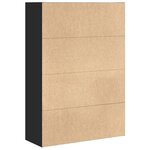 vidaXL Bibliothèque noir 80x30x114 cm bois d'ingénierie