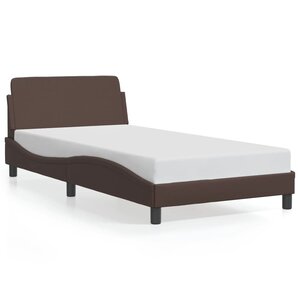 vidaXL Cadre de lit Dover marron 100x200 cm similicuir