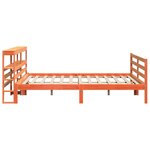 vidaXL Cadre de lit sans matelas cire marron 200x200cm bois pin massif