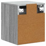 vidaXL Cabinet de chevet mural 2 Pièces Sonoma gris 34 5 x 33 x 40 cm
