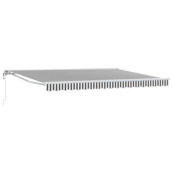 vidaXL Auvent rétractable électrique Anthracite et blanc 4 × 3 m