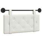 vidaXL Tête de lit suspendue Blanc Simili cuir