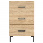 vidaXL Table de chevet chêne sonoma 40x40x66 cm bois d'ingénierie