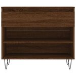 vidaXL Armoire à chaussures Chêne marron 70x36x60 cm Bois d'ingénierie