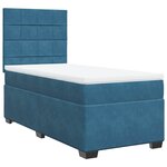 vidaXL Sommier à lattes de lit avec matelas bleu 100x200 cm