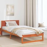 vidaXL cadre de lit Marron ciré Bois massif 80 x 200 cm Durable