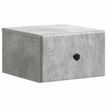 vidaXL Cabinet de chevet mural Gris béton 34 5 x 33 x 20 cm