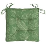 vidaXL Coussins de chaise lot de 2 à motif de feuilles 50x50x7 cm
