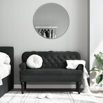 vidaXL Banc avec dossier noir 119 5x64 5x75 cm velours