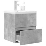 vidaXL Ensemble de meubles de salle de bain 2 Pièces gris béton