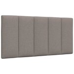 vidaXL Lit avec matelas Hanko taupe 100x200 cm tissu