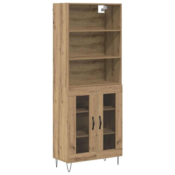 vidaXL Haut Armoire 2 Pièces Chêne artisanal Bois d'ingénierie
