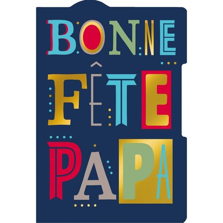 Carte fête des pères typographique - draeger paris
